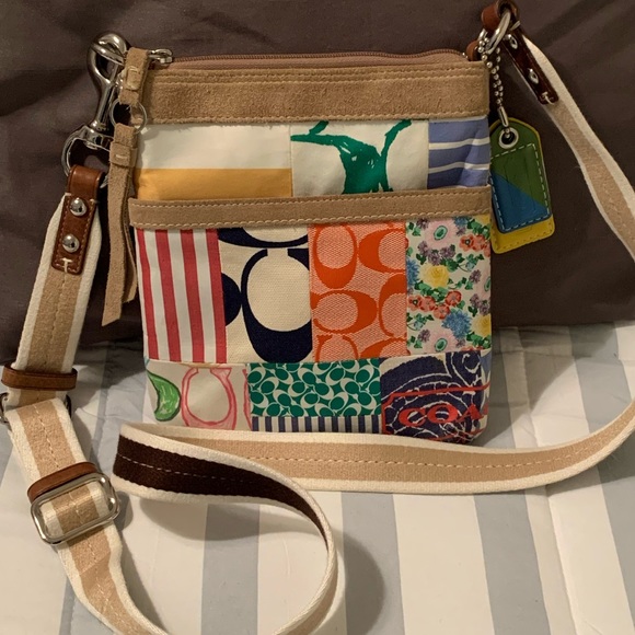 Coach Handbags - Coach multicolored patchwork crossbody bag